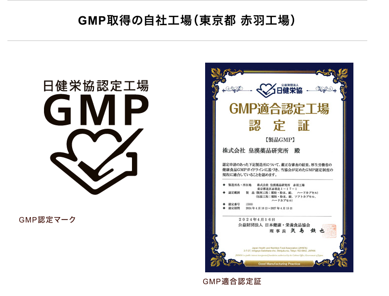 GMP認定証